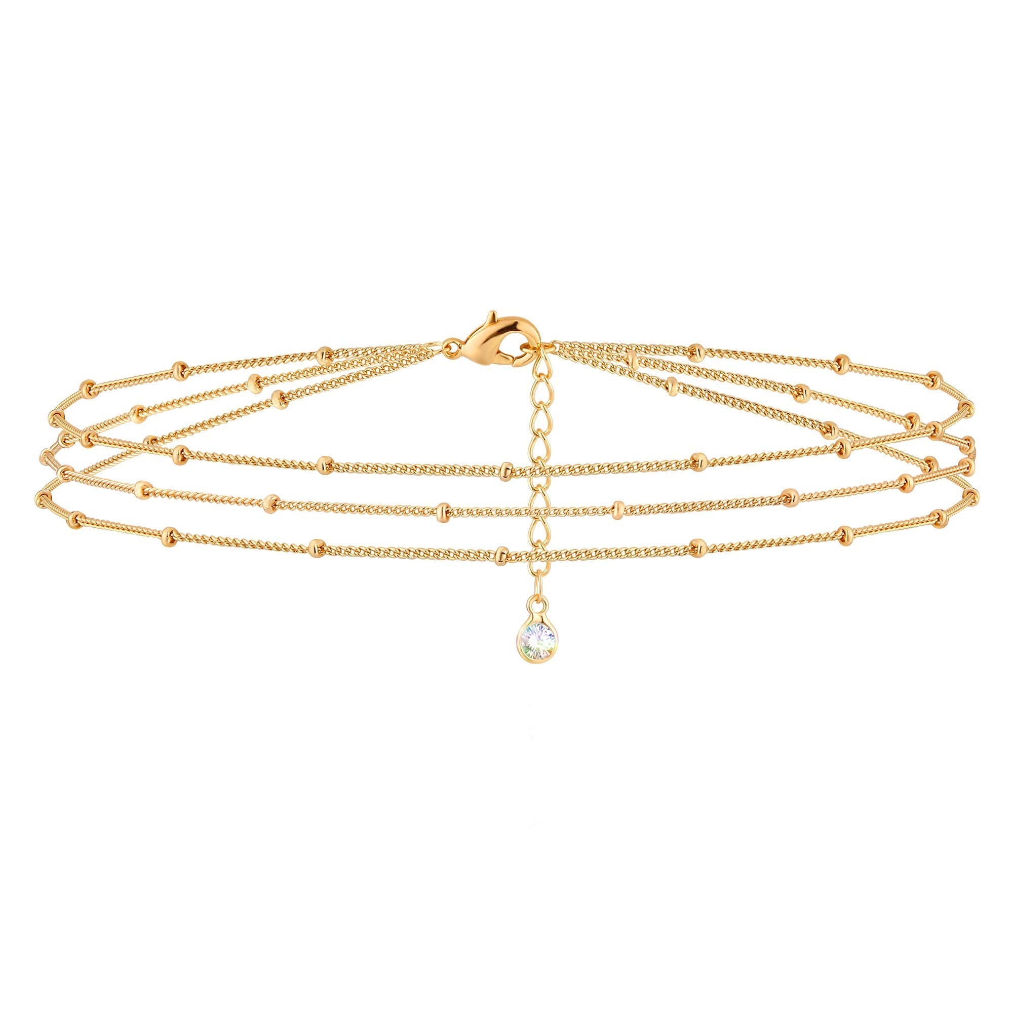 MEVECCO Dainty Chain Bracelets for Women, Layered and Charm Styles
